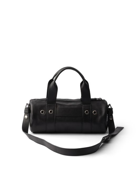 Prada Black Route Large Leather Top-Handle Bag