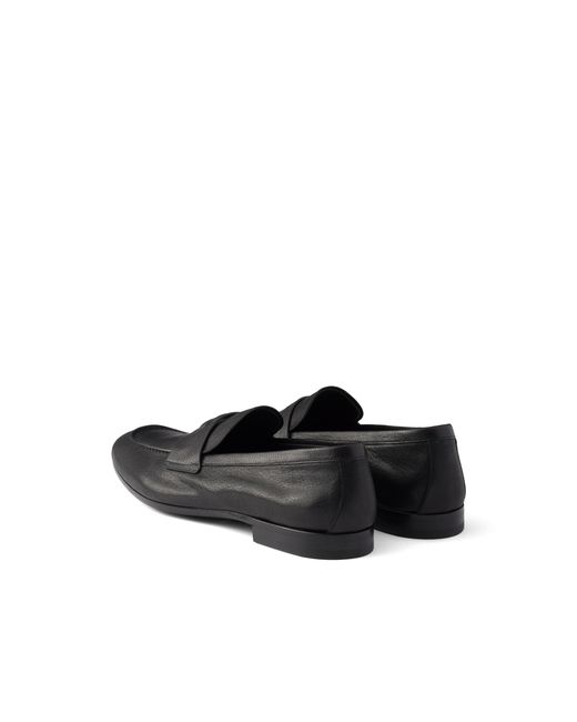 Prada White Leather Loafers for men