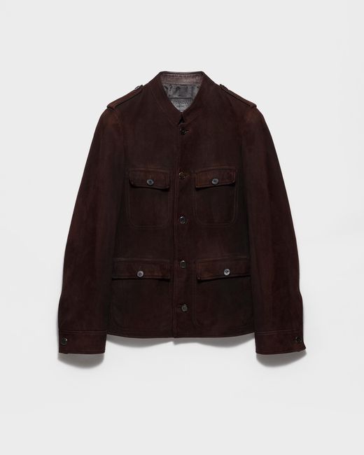 Prada Brown Suede Jacket for men