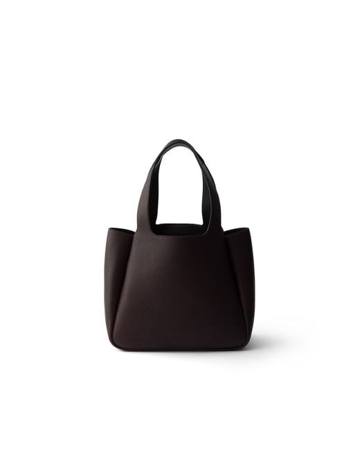 Prada Black Liaison Small Leather Tote Bag, Dark