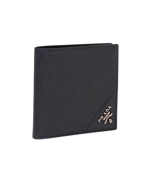 Bifold wallet Prada pour homme en coloris Black