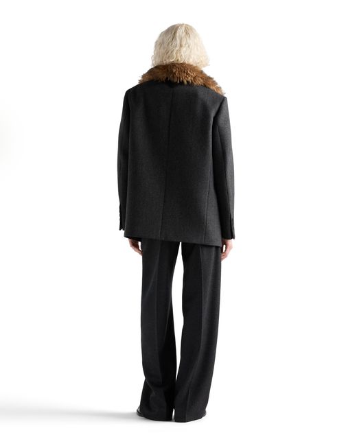 Prada Black Wool Flannel Pants