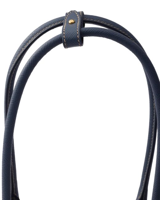 Prada Blue Galleria Medium Saffiano Leather Bag