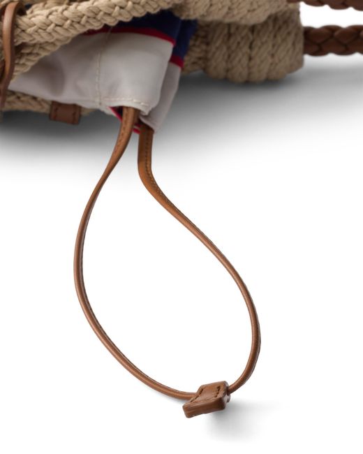 Prada Multicolor Noué Medium Cotton Macramé Bag