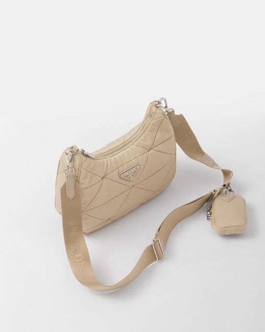 Prada White Padded Re-nylon Shoulder Bag