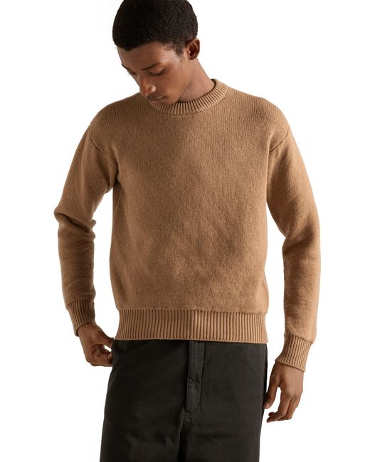 Prada Natural Cashmere Crew-Neck Sweater for men