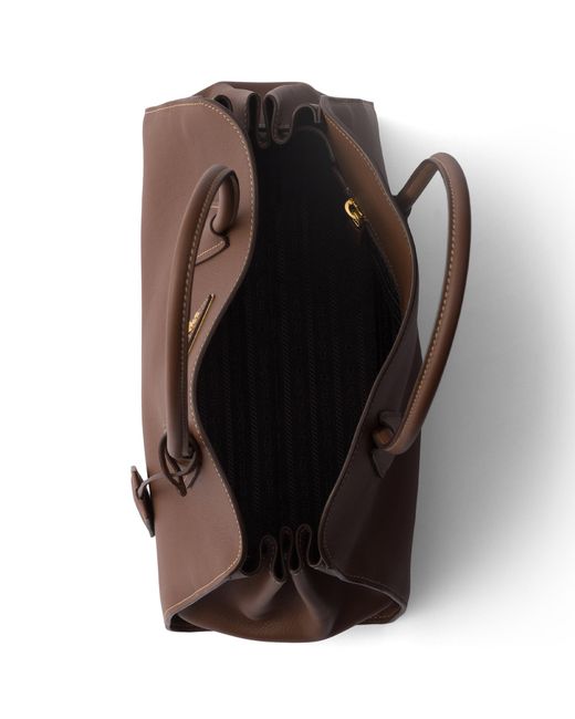 Prada Brown Medium Leather Tote Bag