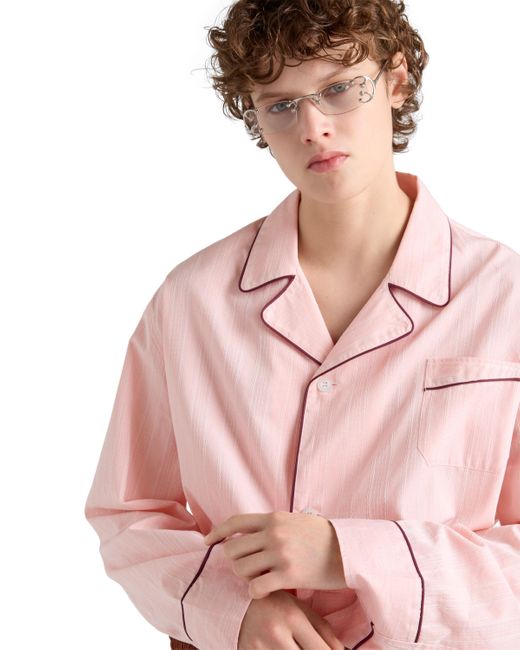 Camisa De Algodón, Mujer, Talla Prada de color Pink