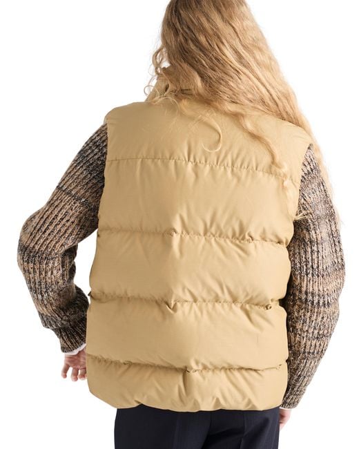 Prada Natural Triangle-Logo Technical Fabric-Down Gilet