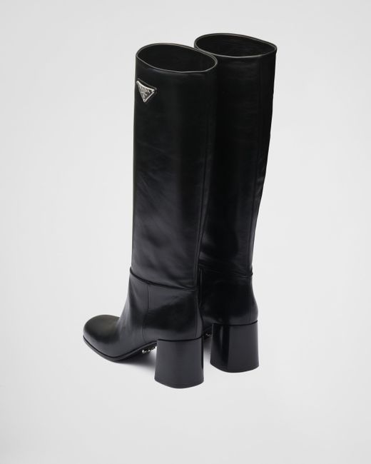 Prada Black Leather Boots