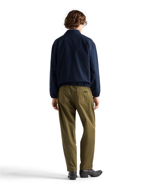 Prada Blue Cotton Blouson Jacket for men