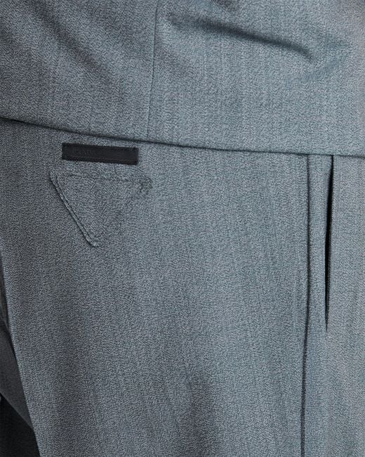 Prada Gray Wool Pants for men