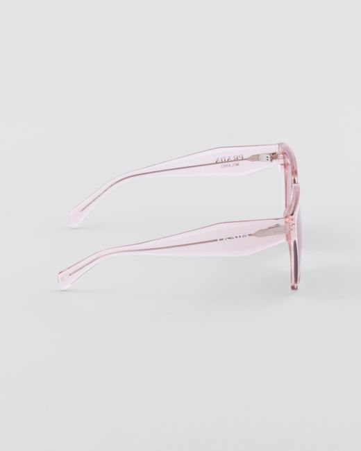 Prada Pink Sunglasses With Logo