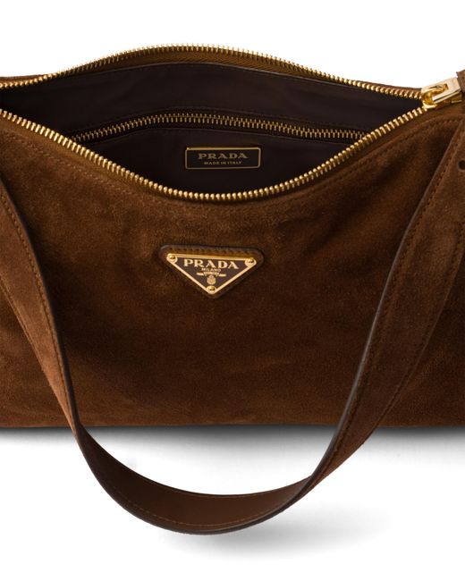 Borsa A Spalla Aimée Media di Prada in Brown