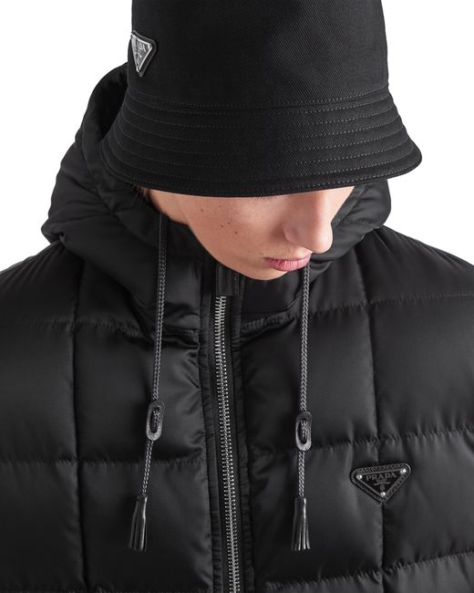 Prada Black Re-Nylon Medium-Weight Down Jacket for men