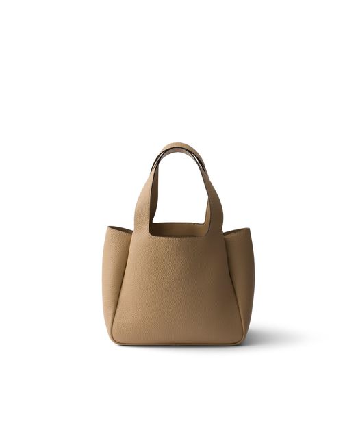 Prada Natural Liaison Small Leather Tote Bag