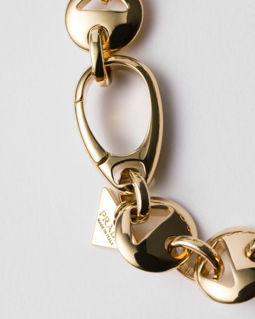 Bracelet En Métal Prada en coloris White