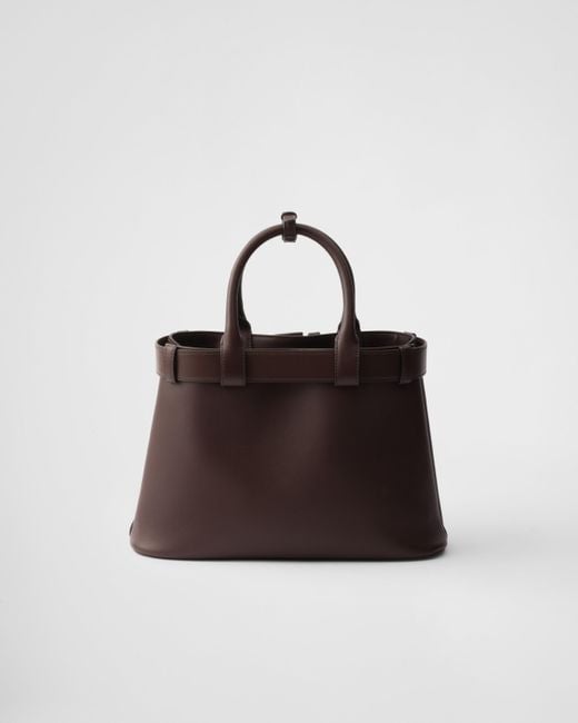 Prada Multicolor Buckle Small Leather Handbag With Belt