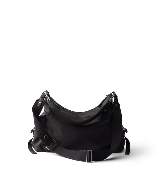 Prada Black Explore Leather Shoulder Bag for men