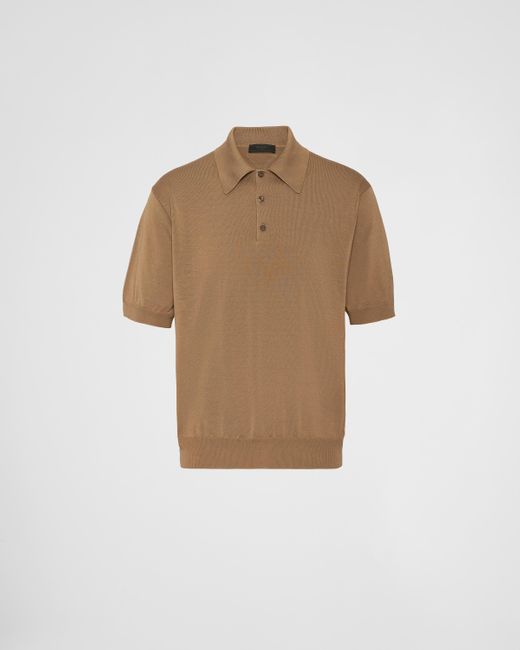 Prada Natural Cotton Polo Shirt for men