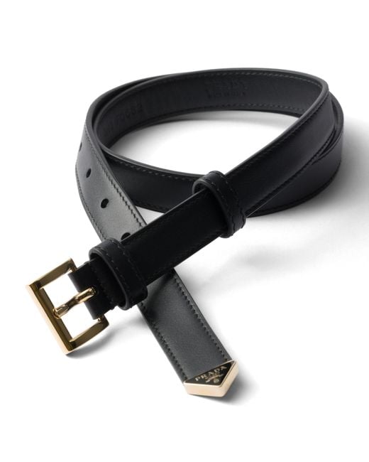 Prada Black Leather Belt