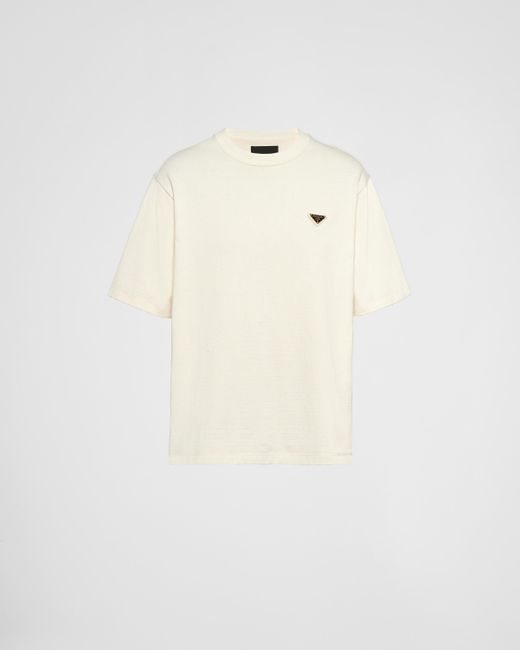 Prada Natural Cotton T-Shirt for men