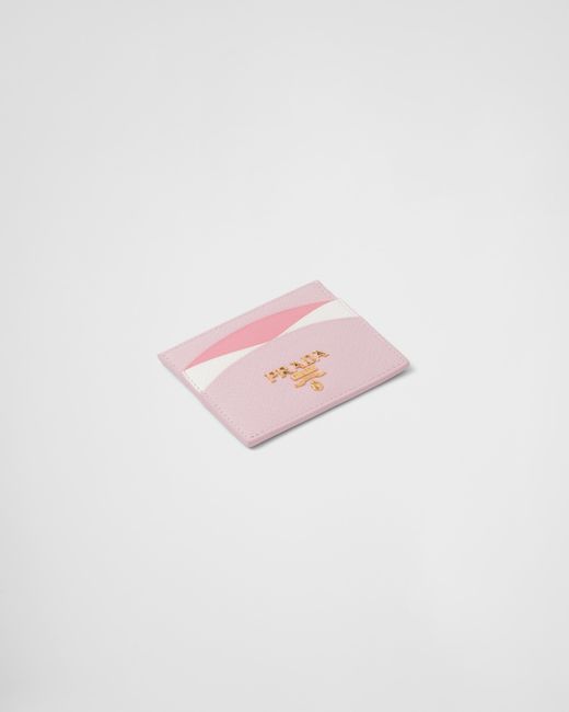 Prada Pink Saffiano Leather Card Holder