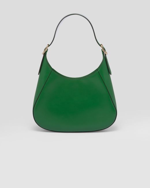 Prada Green Leather Shoulder Bag