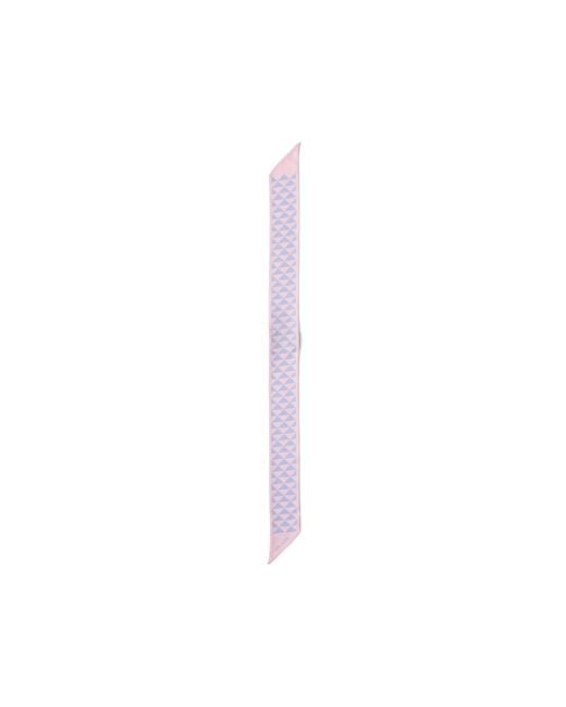 Prada White Printed Silk Tie, Petal/Wisteria