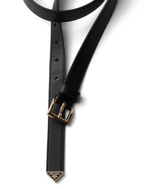 Prada Black Leather Belt