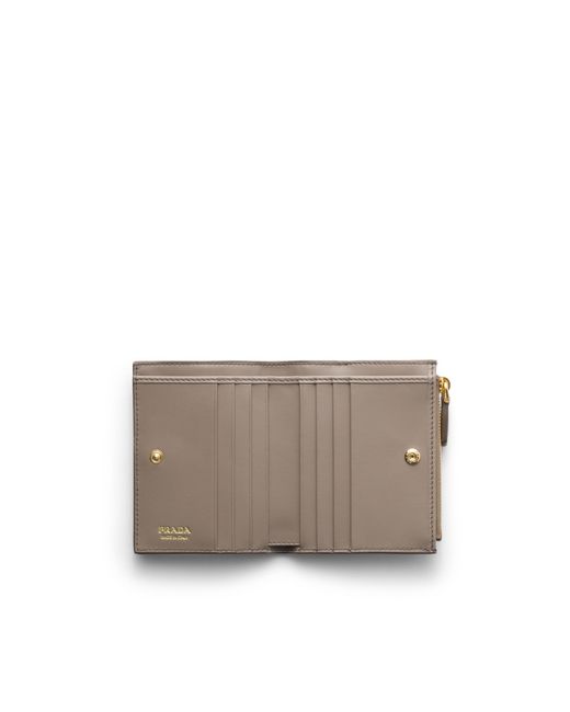 Prada White Small Leather Wallet