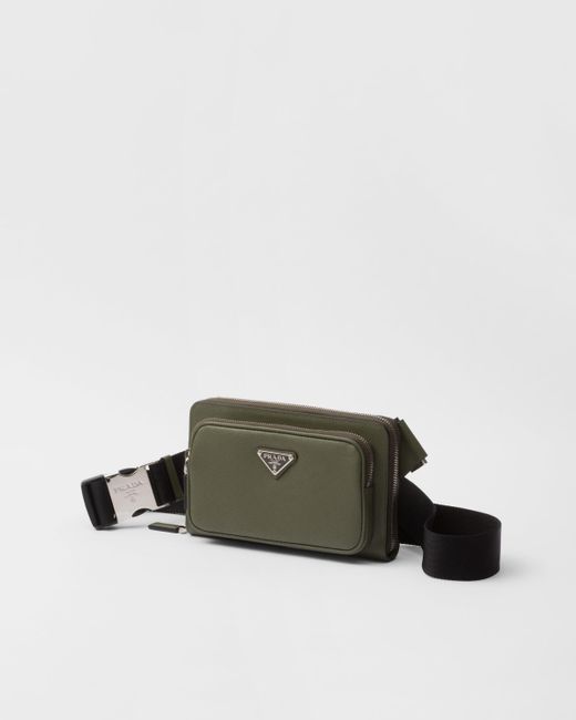 Prada Green Saffiano Leather Belt Bag for men