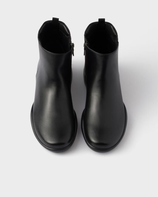 Prada Toblach Stiefeletten Aus Leder in Black für Herren