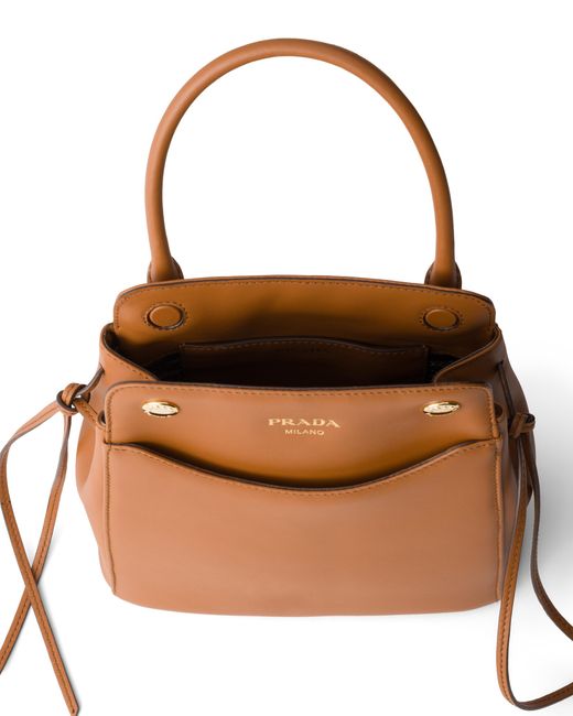 Prada Brown Carry Mini Leather Handbag