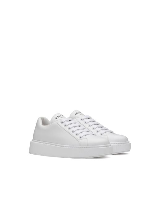 Prada White Leather Sneakers