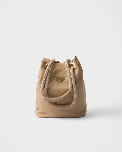 Prada Natural Mariner Re-Nylon Small Bucket Bag