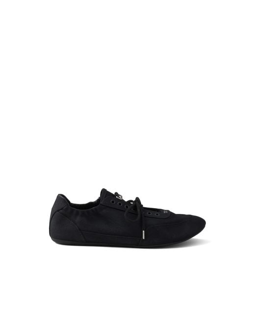 Prada Black Collapse Canvas Sneakers, Size 6 for men