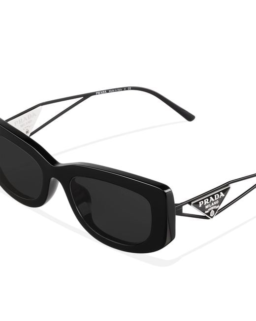 Prada Black Sunglasses With Triangle Logo