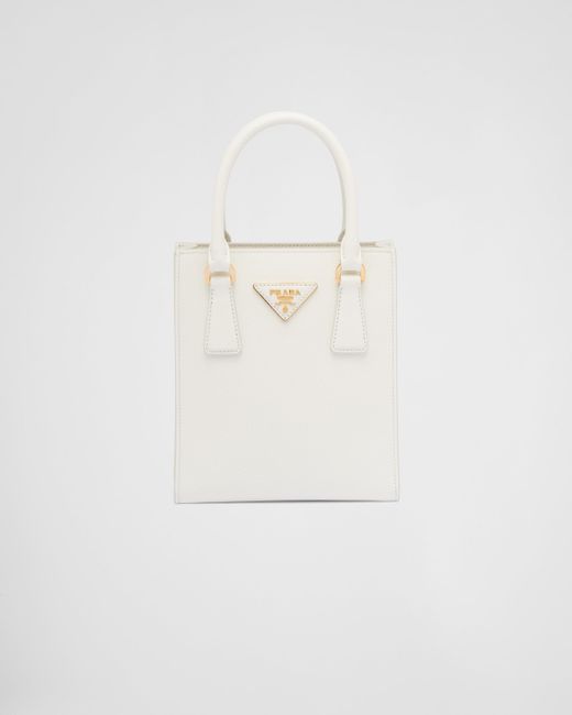 Prada White Saffiano Leather Handbag