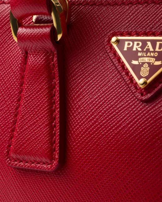 Prada Red Galleria Saffiano Leather Micro Bag