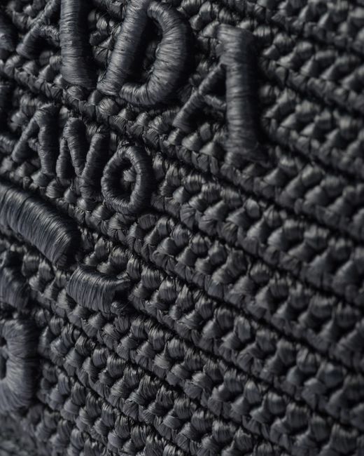 Prada Black Brique Woven Fabric Bag for men
