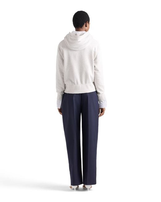 Prada Blue Light Mohair Pants