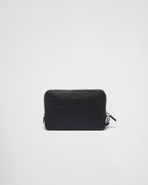 Prada White Saffiano Leather Clutch for men