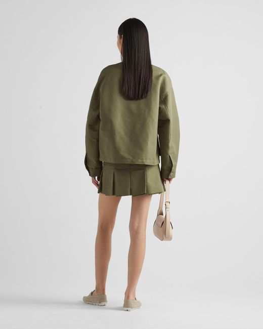Prada Green Technical Canvas Miniskirt