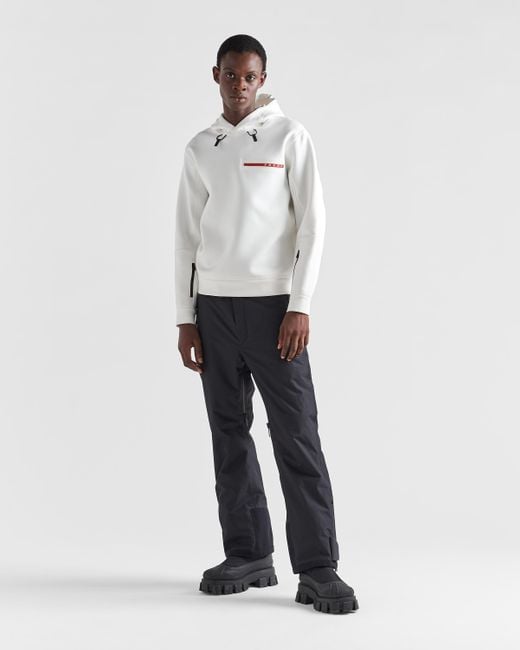 Sweatshirt En Jersey Double Tissage Recyclé Prada pour homme en coloris White