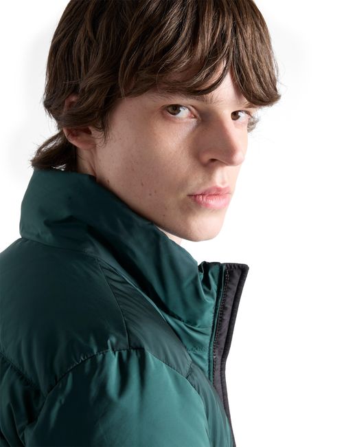 Prada Green Medium-Weight Re-Nylon Down Jacket for men