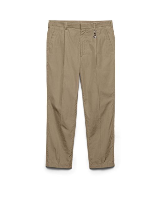 Prada Natural Cotton Pants With Key Ring for men