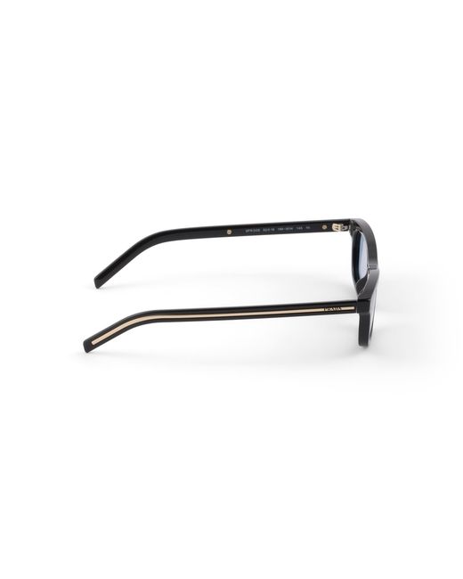 Prada White Sunglasses With The Iconic Metal Plaque