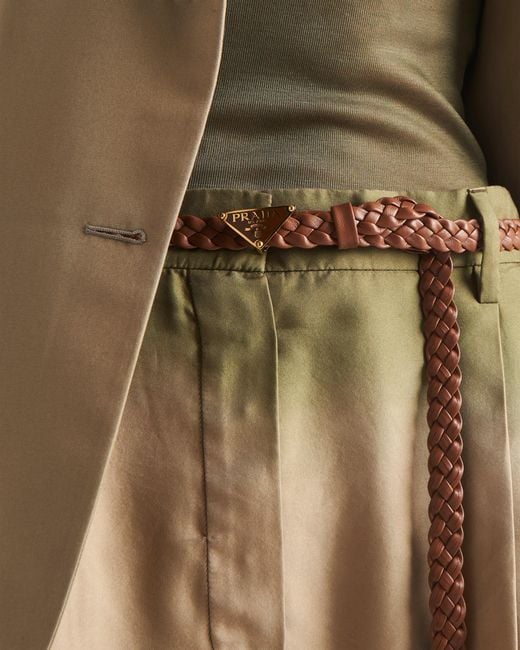 Prada White Nappa Leather Belt