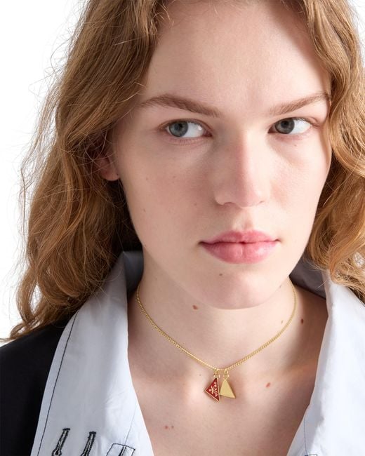 Collana di Prada in Metallic